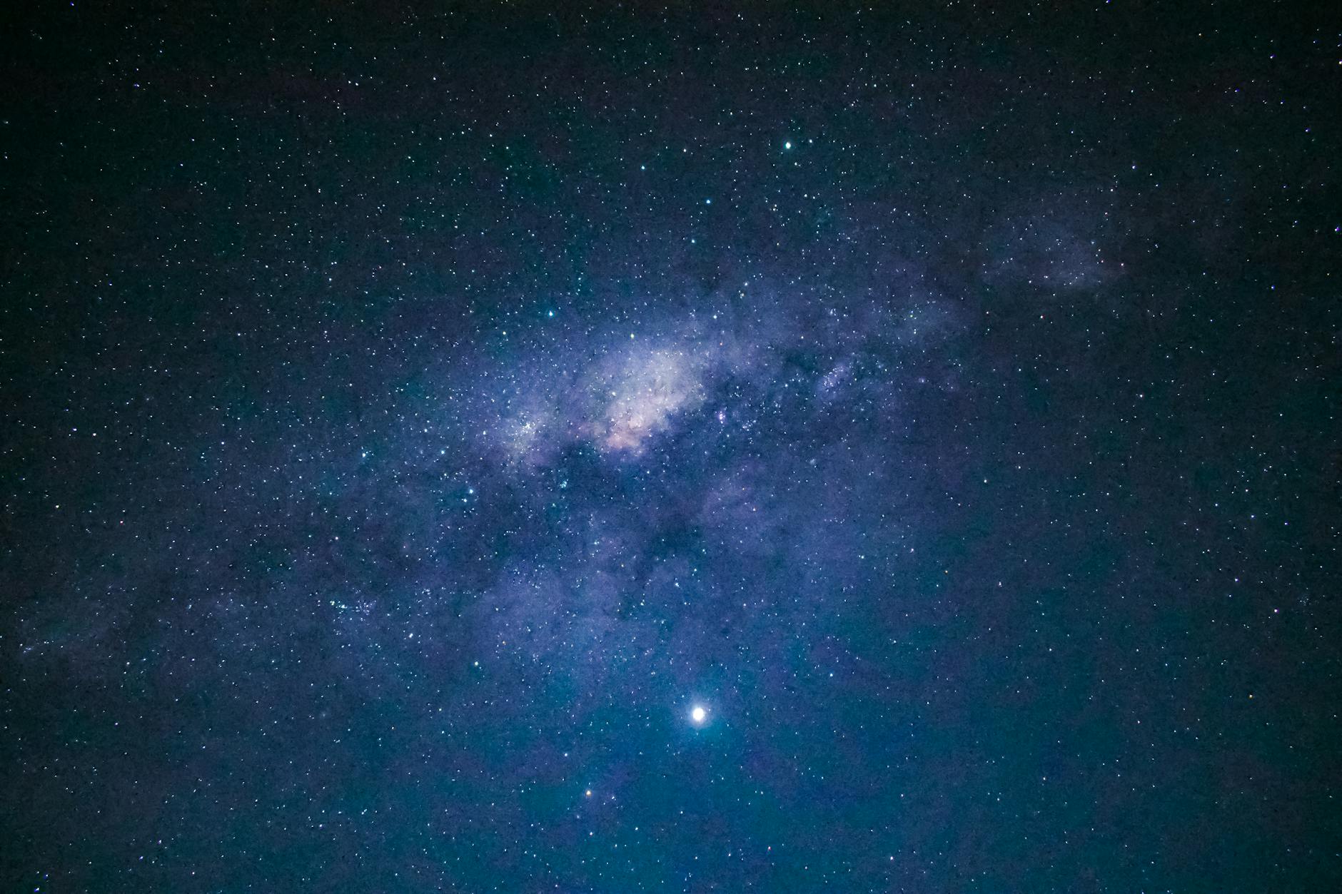 A breathtaking view of the Milky Way galaxy on a clear night, showcasing the stars.